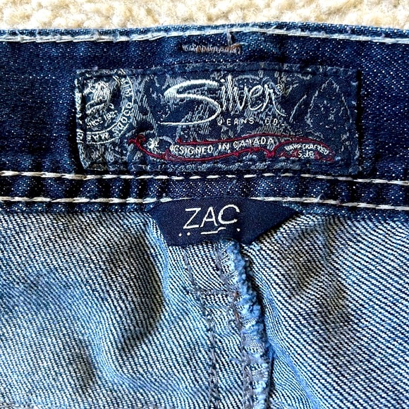 SOLD Silver Zac men’s jeans. 38/34 Relaxed Fit Bootcut Straight Leg Jeans EUC - Picture 3 of 9